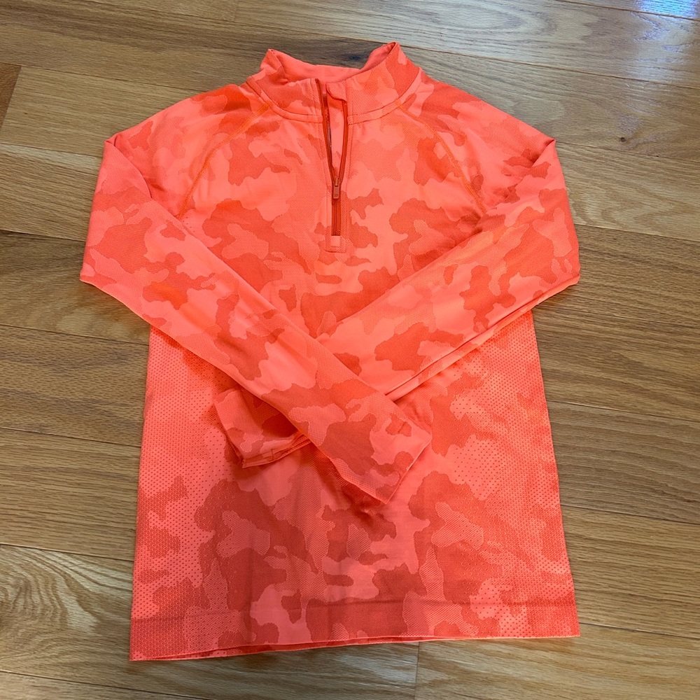 Boys All in Motion Bright Orange Lightweight Quarter zip